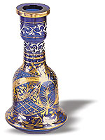 iran hand craft art work Porcelain galss Gold Embossed Waterpipe Bottle
